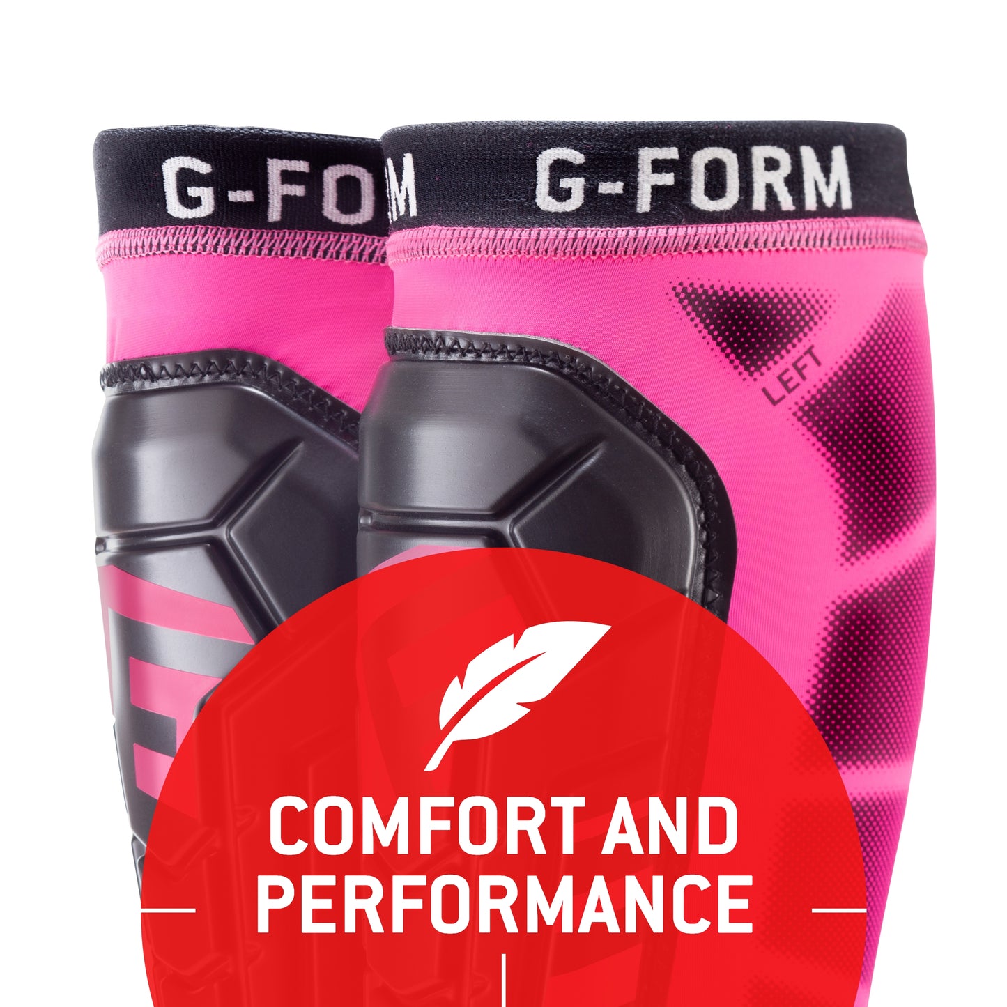 G-Form Youth Pro-S Vento Soccer Shin Guard - Neon Pink, Youth L/XL