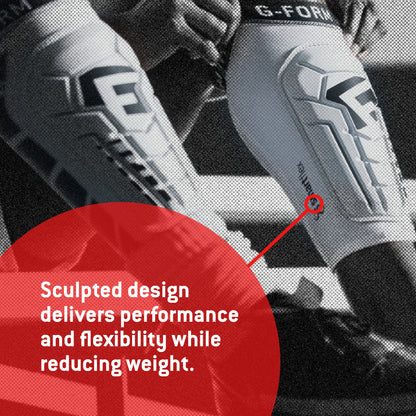 G-Form Youth Pro-S Vento Soccer Shin Guard - White, Youth S/M