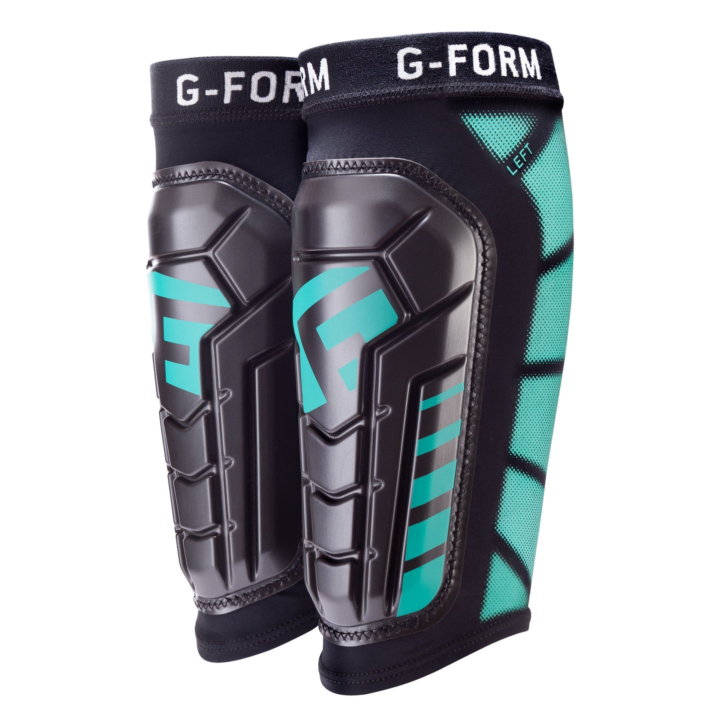 G-Form Youth Pro-S Vento Soccer Shin Guard - Black/Mint, Youth S/M