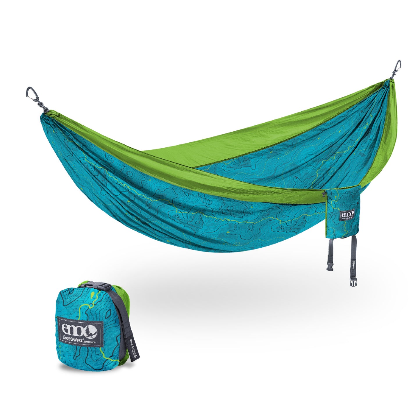 ENO, Eagles Nest Outfitters DoubleNest Print Lightweight Camping Hammock, 1 to 2 Person, Continential Trail Divide Coalition Special Edition