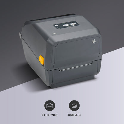 Zebra ZD421 Thermal Transfer Desktop Printer 203 dpi Print Width 4-inch USB Ethernet ZD4A042-301E00EZ