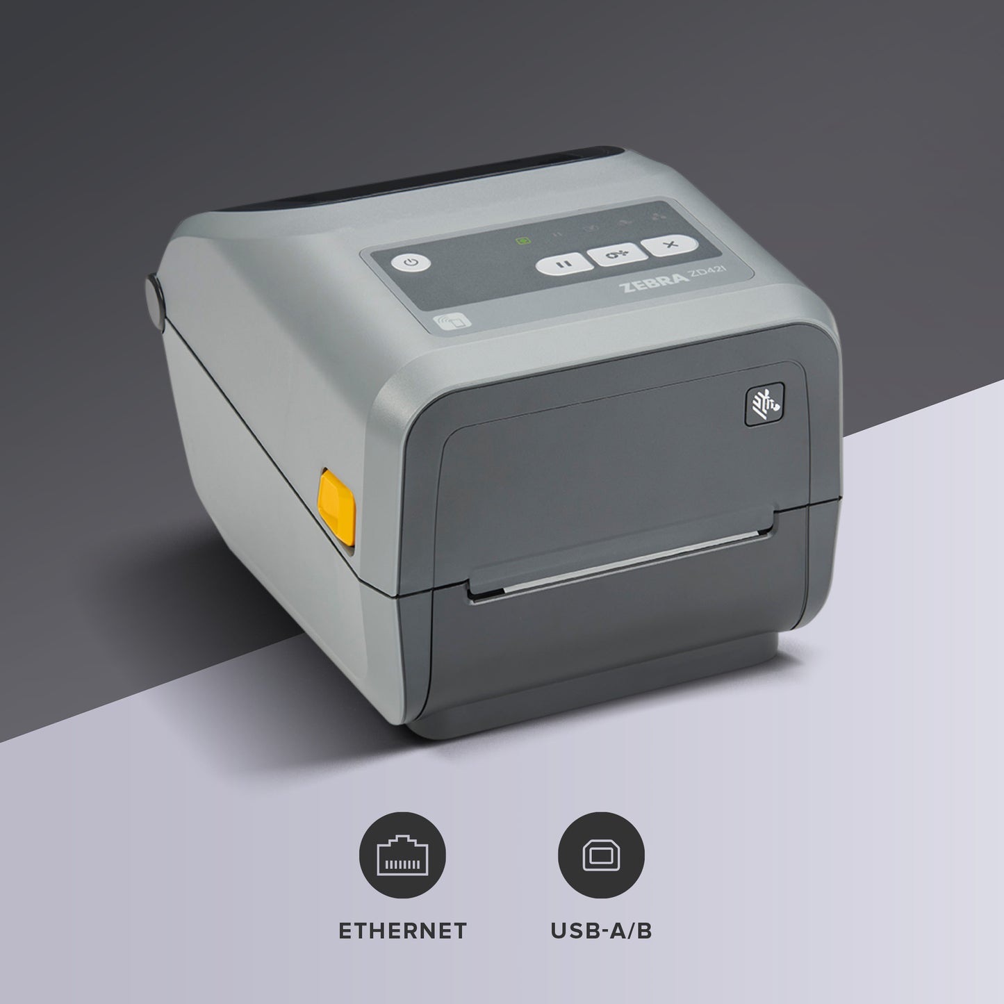 Zebra ZD421 Thermal Transfer Cartridge Desktop Printer 203 dpi Print Width 4-inch USB Ethernet ZD4A042-C01E00EZ