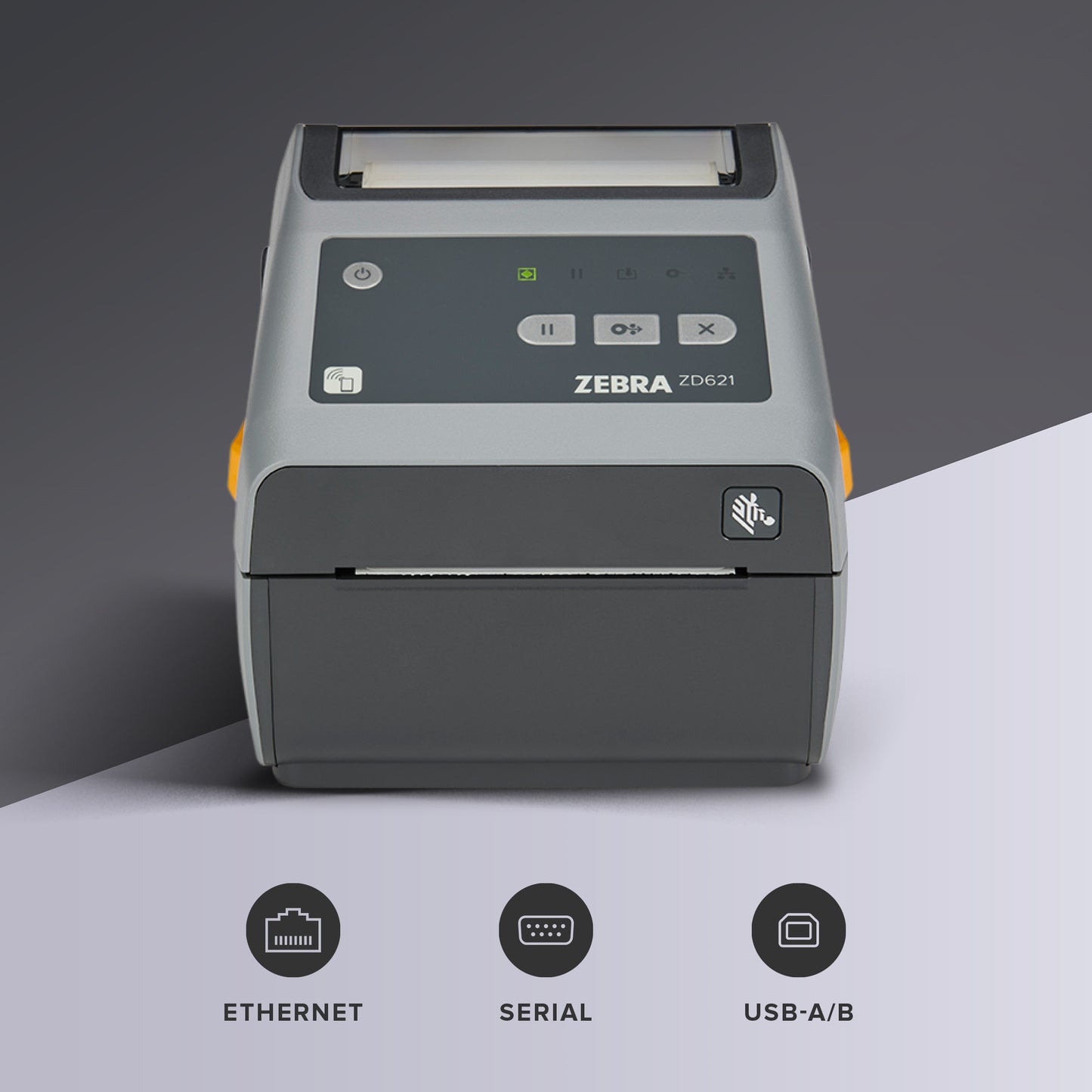 Zebra ZD621 Direct Thermal Desktop Printer 300 dpi Print Width 4-inch USB Serial Ethernet ZD6A043-D01F00EZ