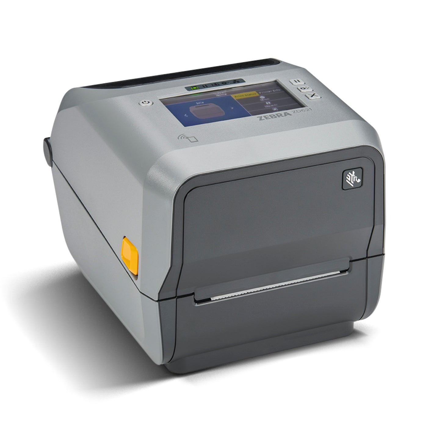 Zebra ZD621 Thermal Transfer Desktop Printer Color Touch LCD 300 dpi Print Width 4-inch USB Serial Ethernet 802.11ac ZD6A143-301L01EZ