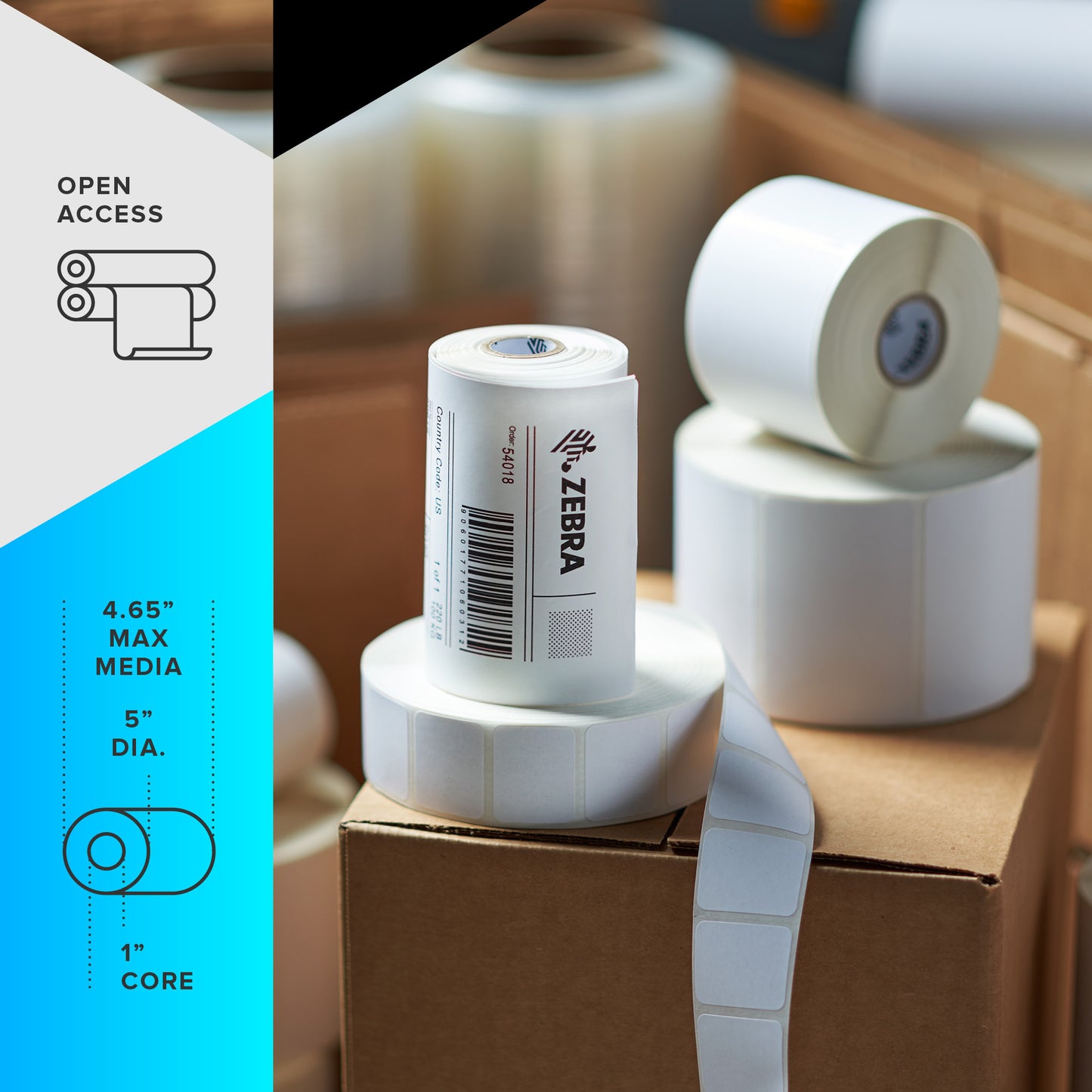 Zebra ZD621 Thermal Transfer Desktop Printer Color Touch LCD 300 dpi Print Width 4-inch USB Serial Ethernet 802.11ac with Cutter ZD6A143-321L01EZ