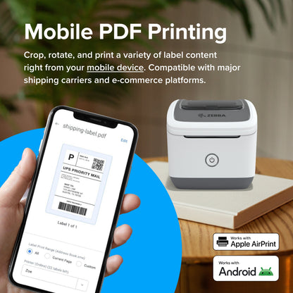 ZSB Series Thermal Label Printer from Zebra ZSB Label Printer Frustration Free Wireless Labeling for Shipping, Address, Barcodes, Filing and More - ZSB-DP12-2-inch Print Width