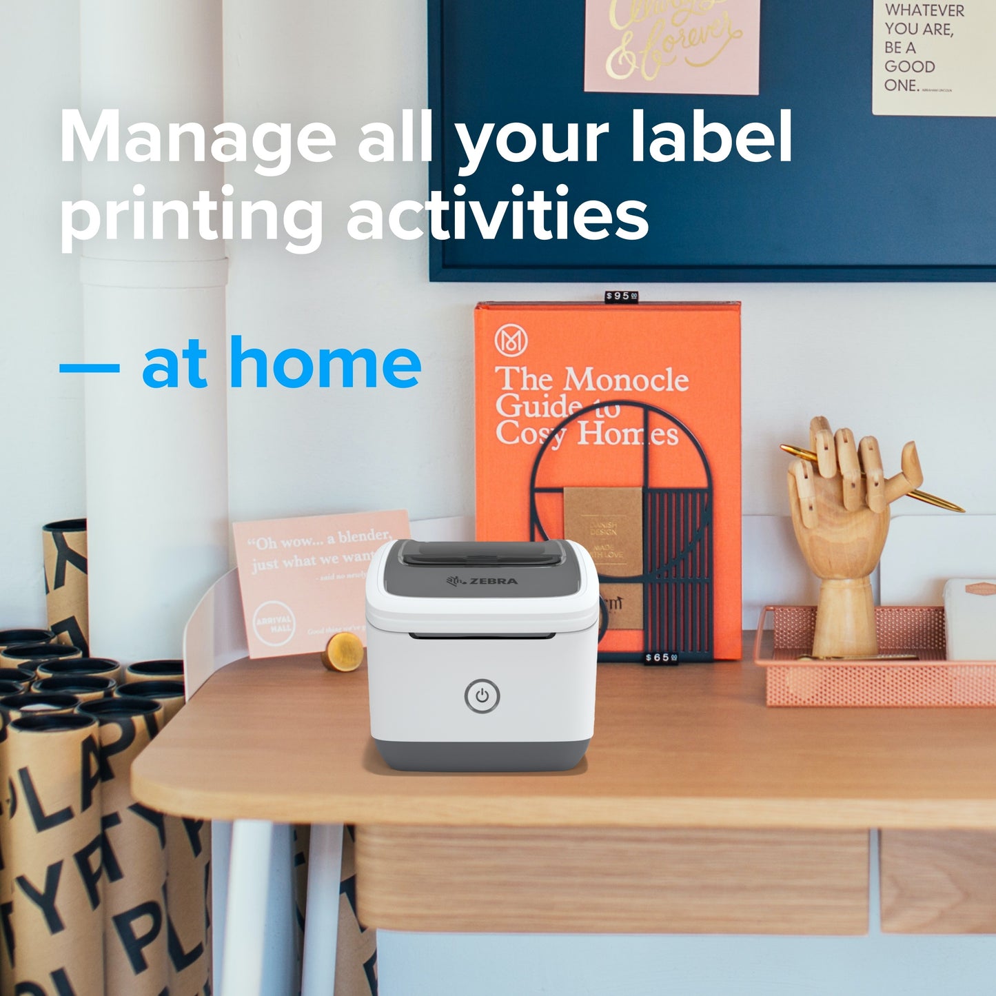 ZSB Series Thermal Label Printer from Zebra ZSB Label Printer Frustration Free Wireless Labeling for Shipping, Address, Barcodes, Filing and More - ZSB-DP12-2-inch Print Width