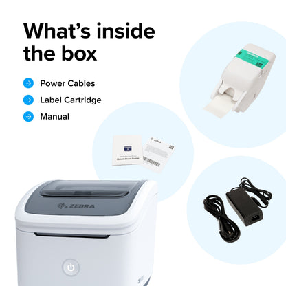 ZSB Series Thermal Label Printer from Zebra ZSB Label Printer Frustration Free Wireless Labeling for Shipping, Address, Barcodes, Filing and More - ZSB-DP12-2-inch Print Width
