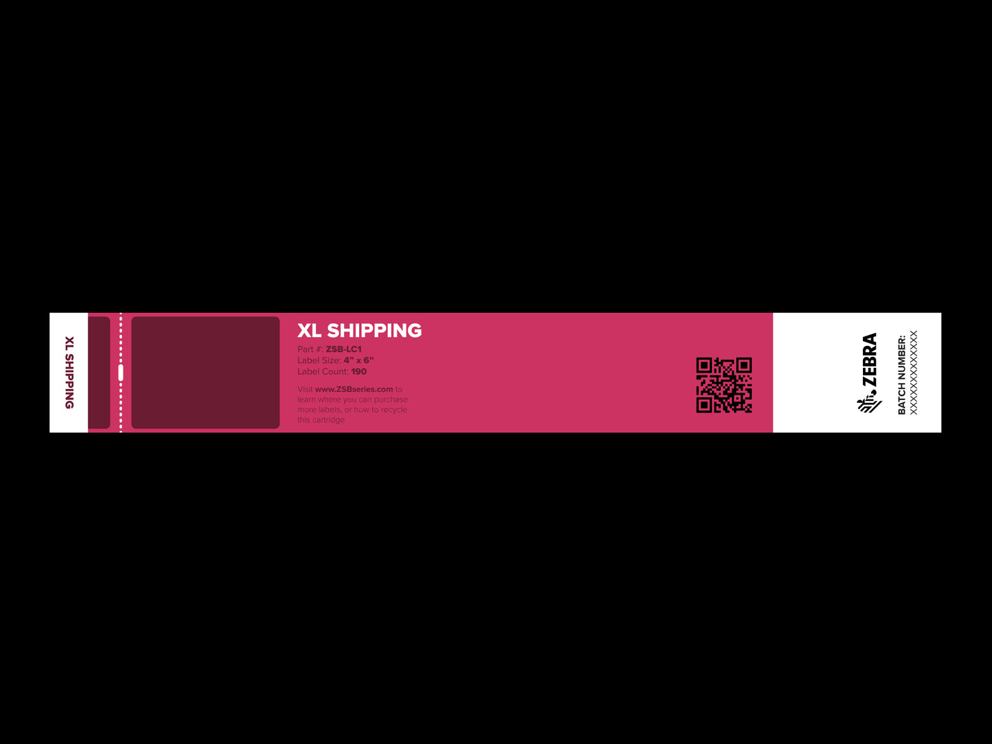 ZSB Series from Zebra - ZSB Labels, Recyclable Label Cartridge - ZSB-LC1 XL Shipping Labels - 4 x 6 Inch