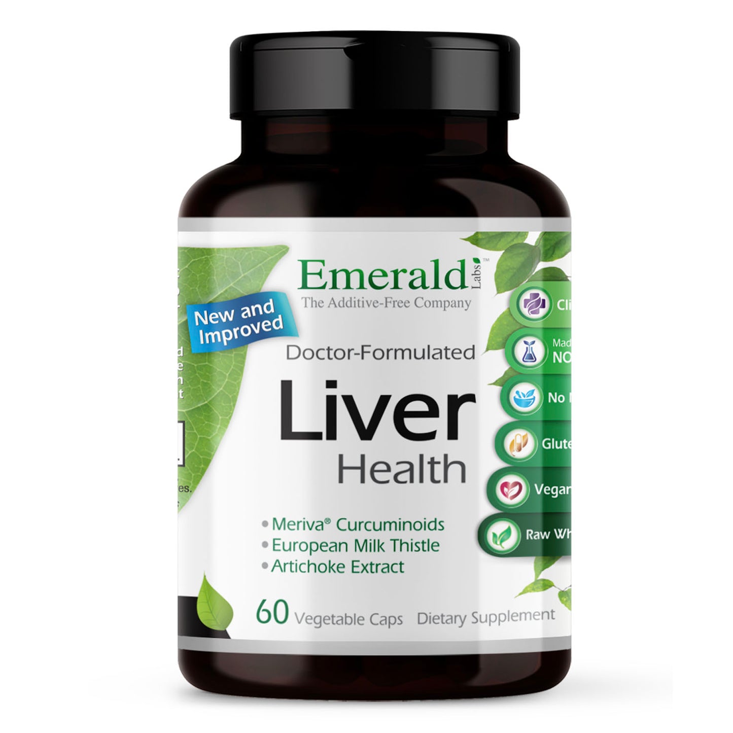 Emerald Labs Liver Health with Silymarin Milk Thistle and Meriva Phytosome to Support Liver Health and Cleanse Support - 60 Vegetable Capsules