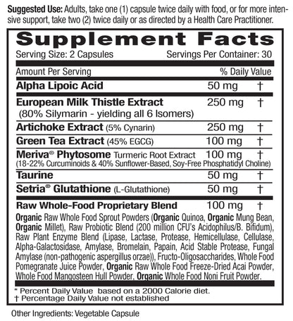 Emerald Labs Liver Health with Silymarin Milk Thistle and Meriva Phytosome to Support Liver Health and Cleanse Support - 60 Vegetable Capsules