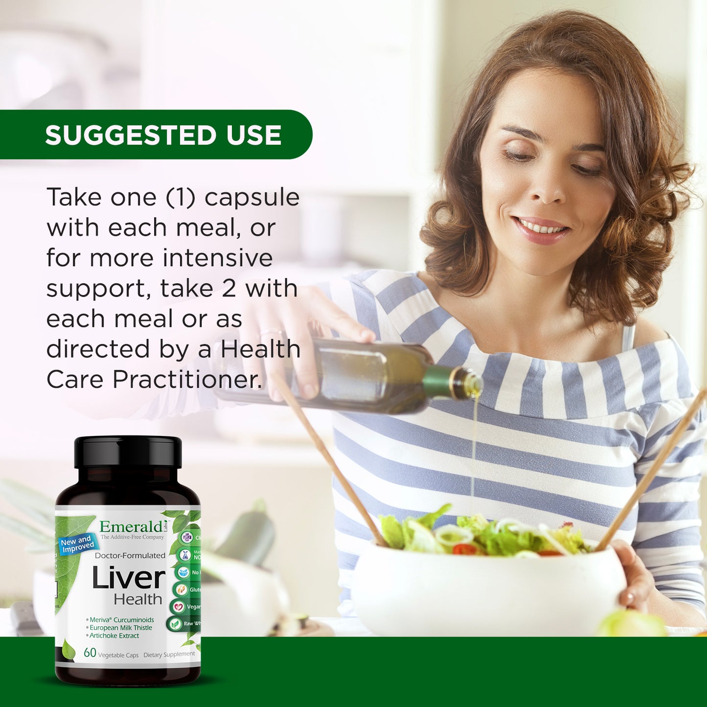 Emerald Labs Liver Health with Silymarin Milk Thistle and Meriva Phytosome to Support Liver Health and Cleanse Support - 60 Vegetable Capsules