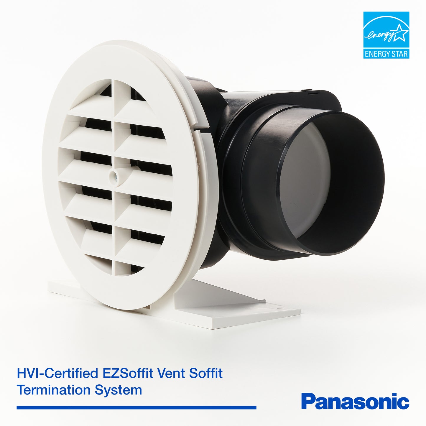 Panasonic EZSV14 EZSoffit Vent, Versatile Soffit Termination System, Optimize Airflow