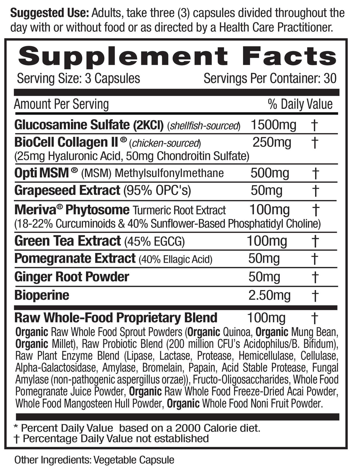 Emerald Labs Joint Health - Dietary Supplement with BioCell Collagen II, Grapeseed Extract, Meriva, and Opti MSM for Healthy Cartilage, Mobility, and Flexibility - 90 Vegetable Capsules