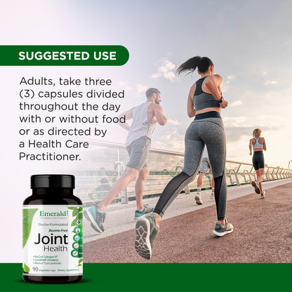 Emerald Labs Joint Health - Dietary Supplement with BioCell Collagen II, Grapeseed Extract, Meriva, and Opti MSM for Healthy Cartilage, Mobility, and Flexibility - 90 Vegetable Capsules