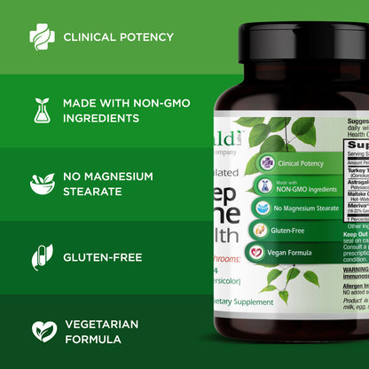 Emerald Labs Deep Immune Health - Daily Supplement with Mushroom Extracts for Daily Immune & Respiratory Support - 60 Vegetable Capsules