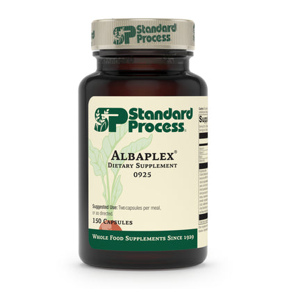 Standard Process Albaplex - Immune Support, Kidney Support, and Liver Support with Vitamin A, Vitamin C, Niacin, Vitamin B6, Oat Flour, Spanish Moss - 150 Capsules