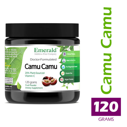 Emerald Labs Camu Camu - Daily Supplement with Vitamin C, Bioflavinoids, Amino Acids and B Vitamins - Gluten Free, Vegan, Non-GMO - 120 Grams