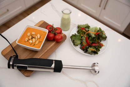 Blendtec - Immersion Hand Blender - Blender, Mixer and Food Processor - 3 in 1 Kitchen All Purpose Tool - Stainless Steel
