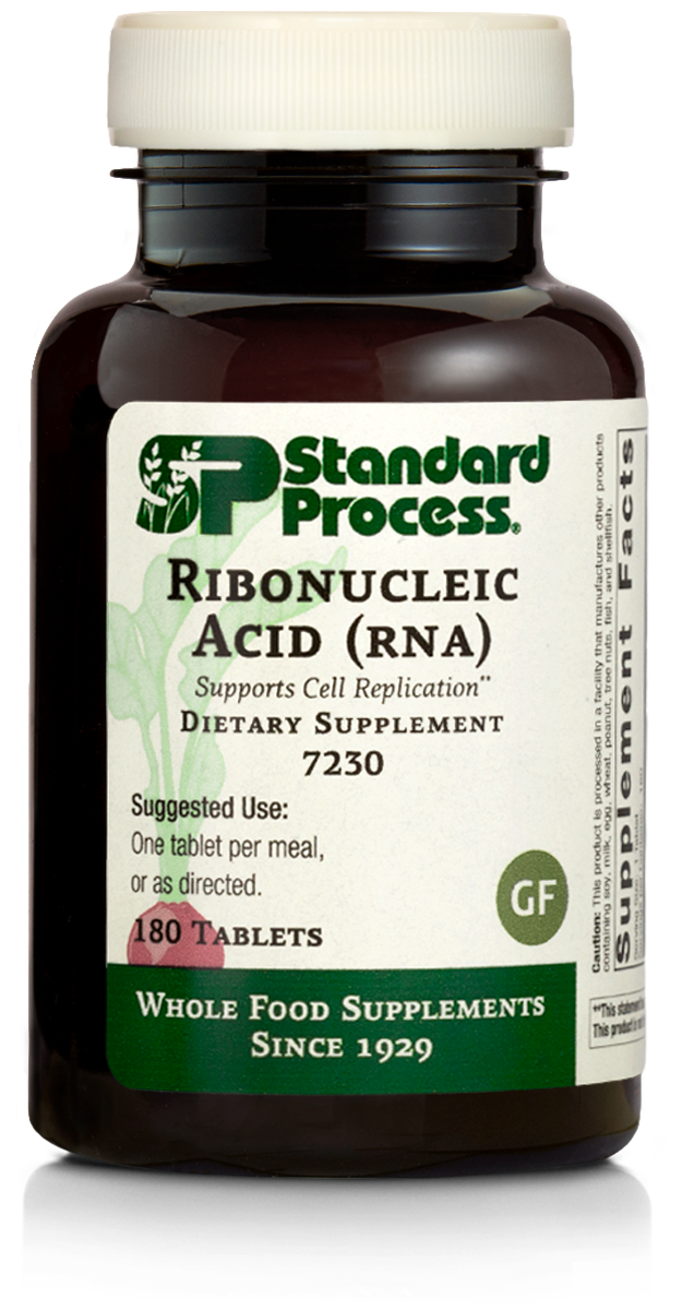 Standard Process Ribonucleic Acid (RNA) - RNA Supplement with Calcium, and Magnesium Citrate - Vegetarian, Gluten Free - 90 Tablets