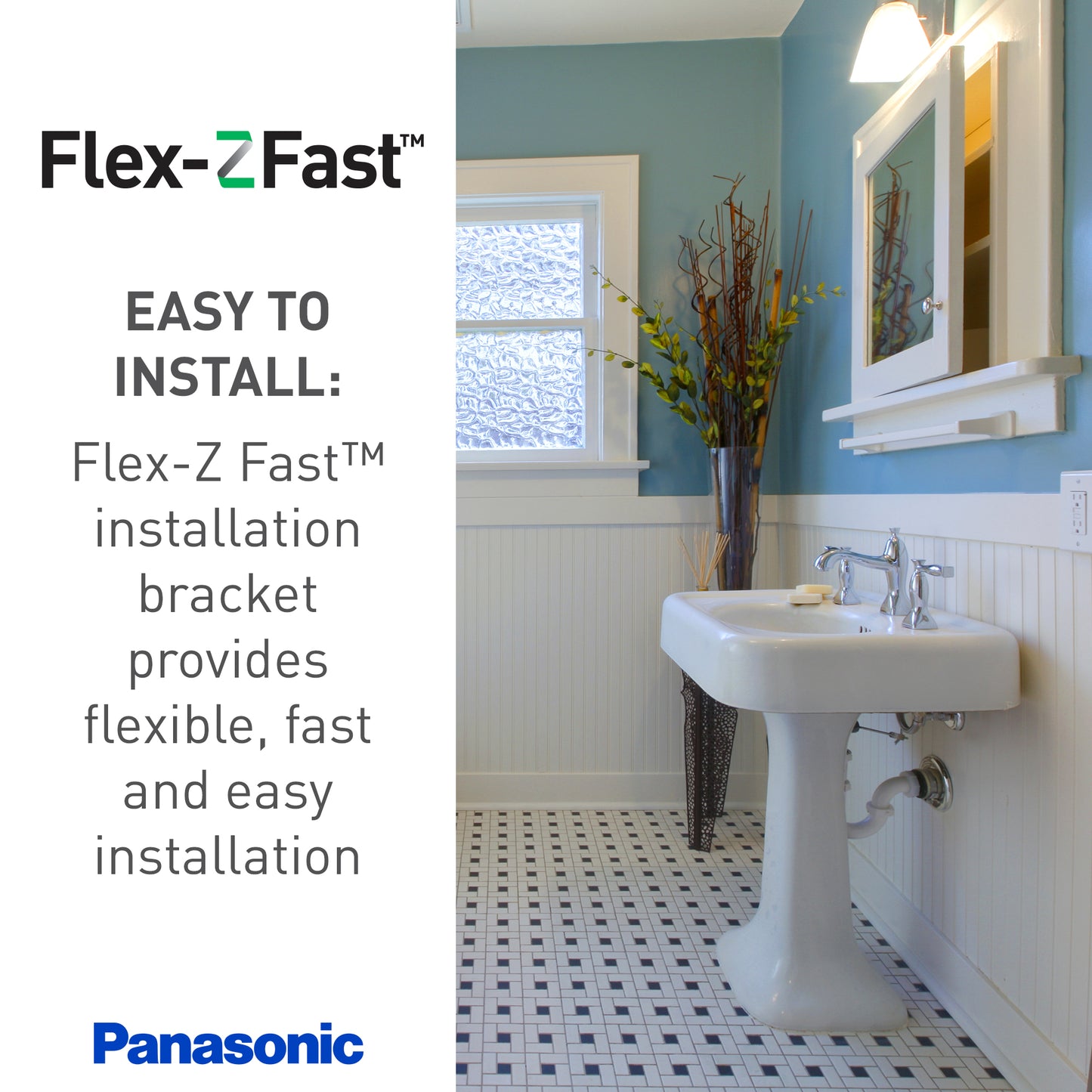 Panasonic FV-0511VQL1 WhisperCeiling DC Ventilation Fan/Light Combination, Speed Selector, Quiet