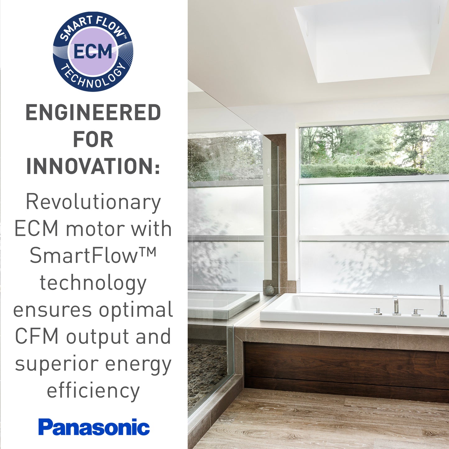 Panasonic FV-1115VQL1 WhisperCeiling DC Ventilation Fan with Pick-A-Flow Speed Selector, Quiet