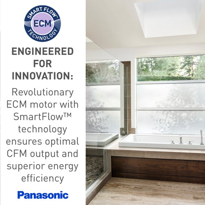 Panasonic FV-1115VQL1 WhisperCeiling DC Ventilation Fan with Pick-A-Flow Speed Selector, Quiet
