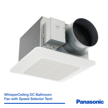 Panasonic FV-1115VQ1 WhisperCeiling DC Ventilation Fan, Speed Selector, SmartFlow Technology, Quiet