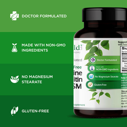 Emerald Labs Glucosamine Chondroitin with MSM - Dietary Supplement with Methylsulfonylmethane for Healthy Joints, Cartilage, Collagen Production, and Exercise Recovery - 120 Capsules