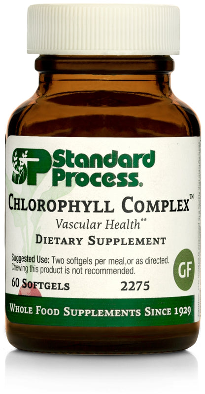 Standard Process Chlorophyll Complex - Immune Support, Antioxidant Activity, Skin Health and Hair Health Support with Vitamin A, Sunflower Lecithin, Buckwheat, Spanish Moss, and More - 240 Softgels