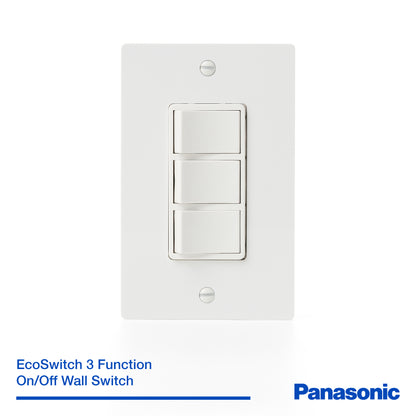 WhisperControl FV-WCSW31-W Three-Function On/Off Switch, White Compatible with Panasonic Fans