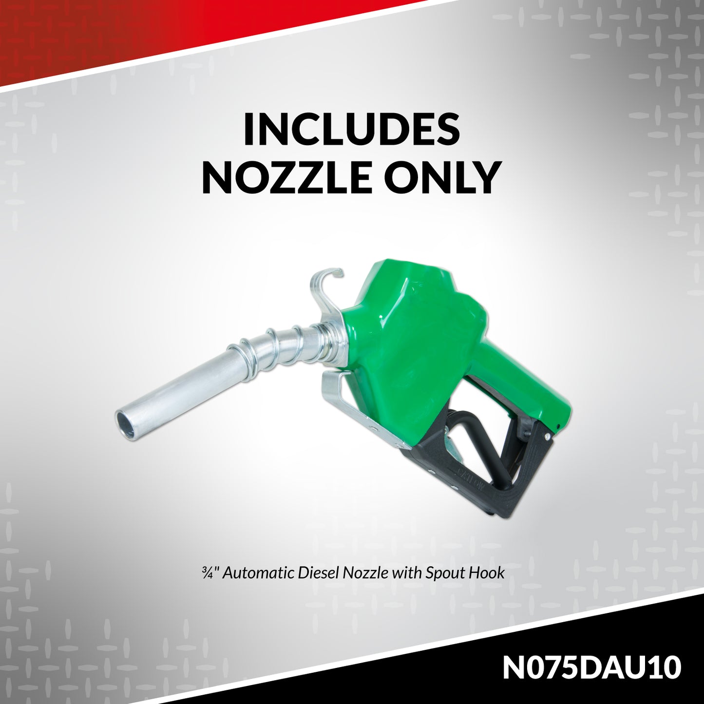 Fill-Rite N075DAU10 ¬æ" 3 to 15 GPM Automatic Heavy-Duty Fuel Transfer Nozzle, Green | For Gasoline, Diesel, Biodiesel up to B20, E15 & Kerosene¬†